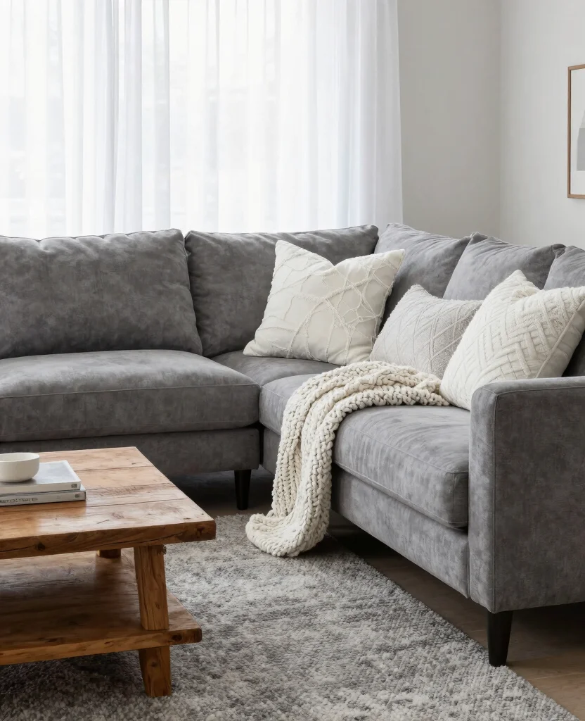 19 Stunning Gray and White Living Room Ideas That Redefine Minimalism (You’ll Love #12!) - 5. Textured Layers 1