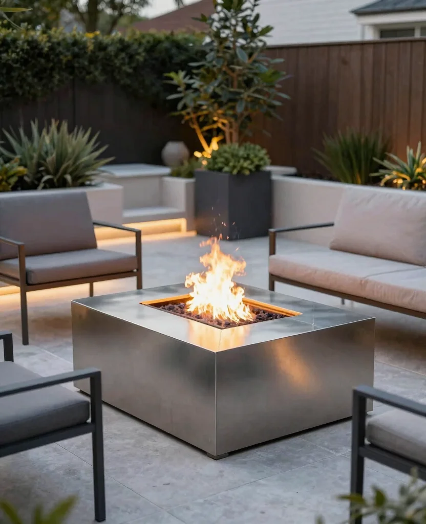 19 Stunning In-Ground Fire Pit Ideas for Your Backyard Oasis (You Won't Believe #7!) - 13. Urban Chic 1
