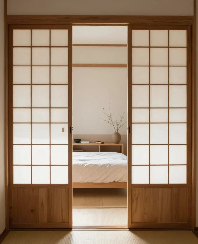 19 Stunning Japanese Bedroom Ideas That Will Transform Your Sleep Space Forever! - 3. Incorporate Sliding Doors 1