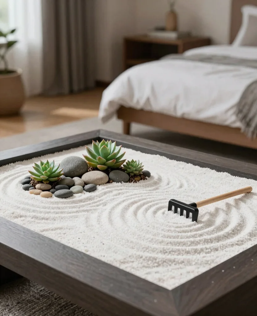 19 Stunning Japanese Bedroom Ideas That Will Transform Your Sleep Space Forever! - 5. Incorporate a Zen Garden 1