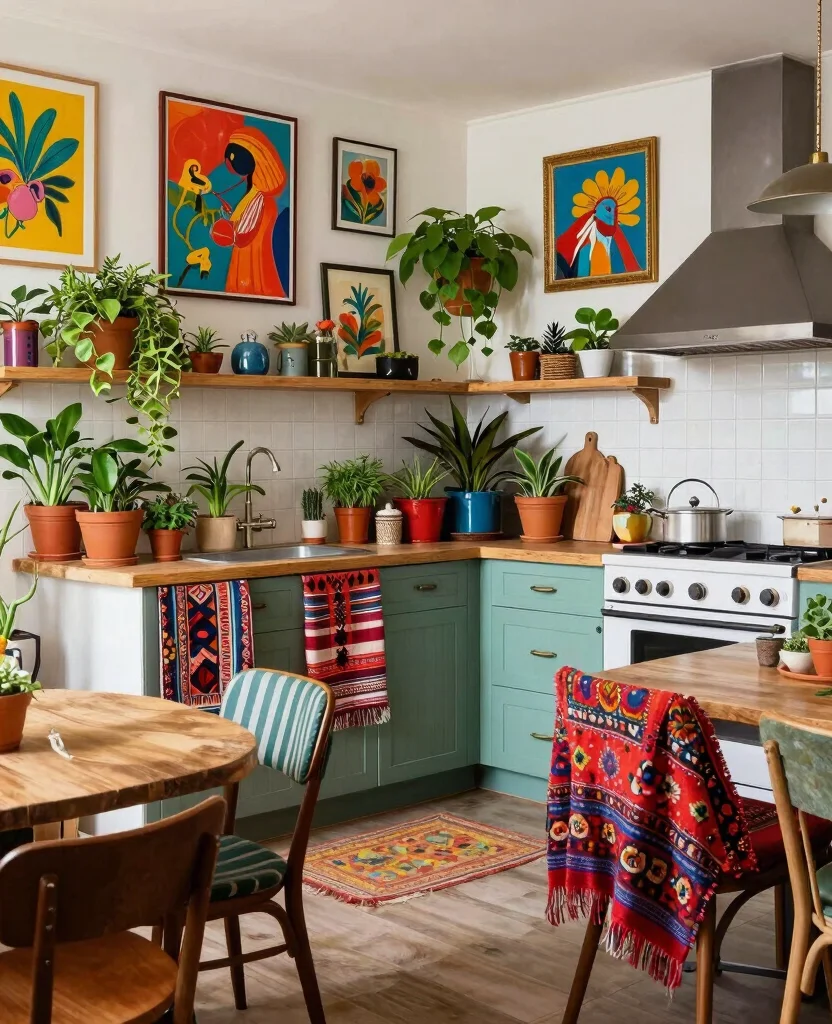 19 Types of Kitchen Styles and Layouts to Inspire Your Home Renovation 102 19 Stunning Kitchen Styles That Will Transform Your Cooking Space (You Won't Believe #7!) - 10. Bohemian Kitchen 1
