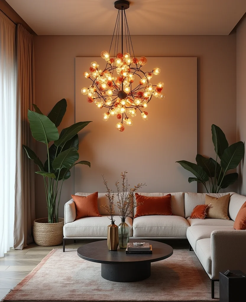 19 Stunning Living Room Chandelier Ideas That Will Leave You Speechless! - 13. Artistic Flair