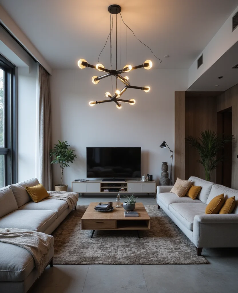 19 Stunning Living Room Chandelier Ideas That Will Leave You Speechless! - 16. Modern Technology