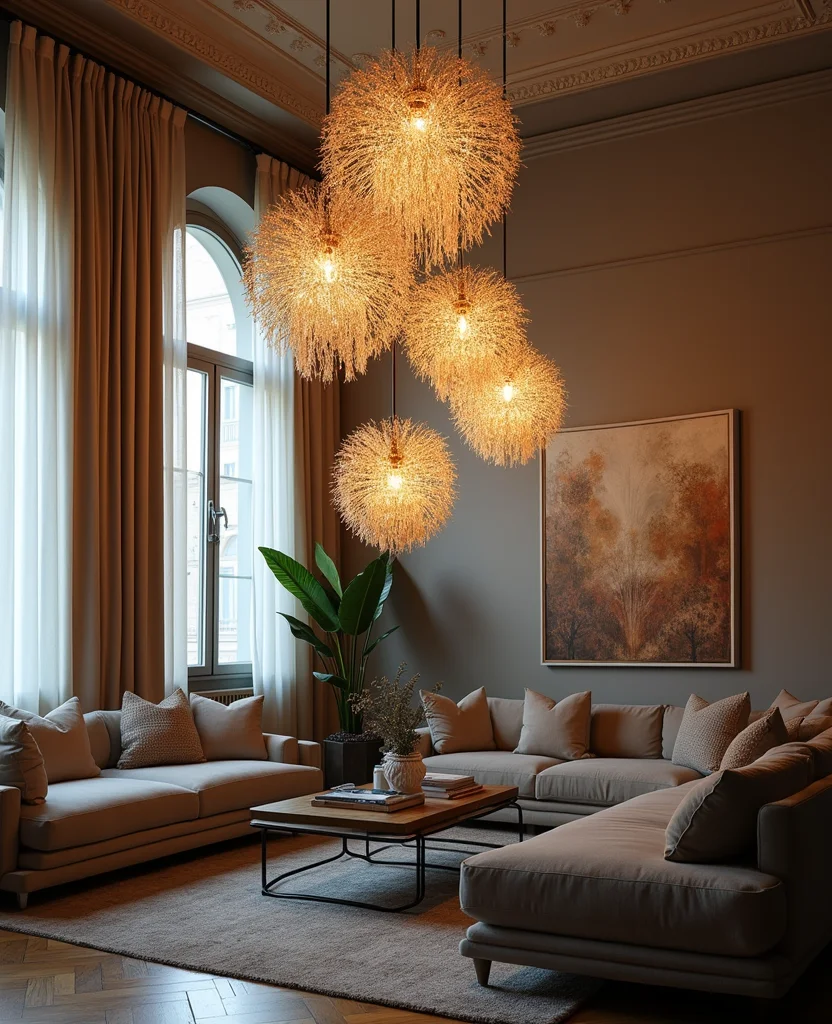 19 Stunning Living Room Chandelier Ideas That Will Leave You Speechless! - 17. Layered Lighting