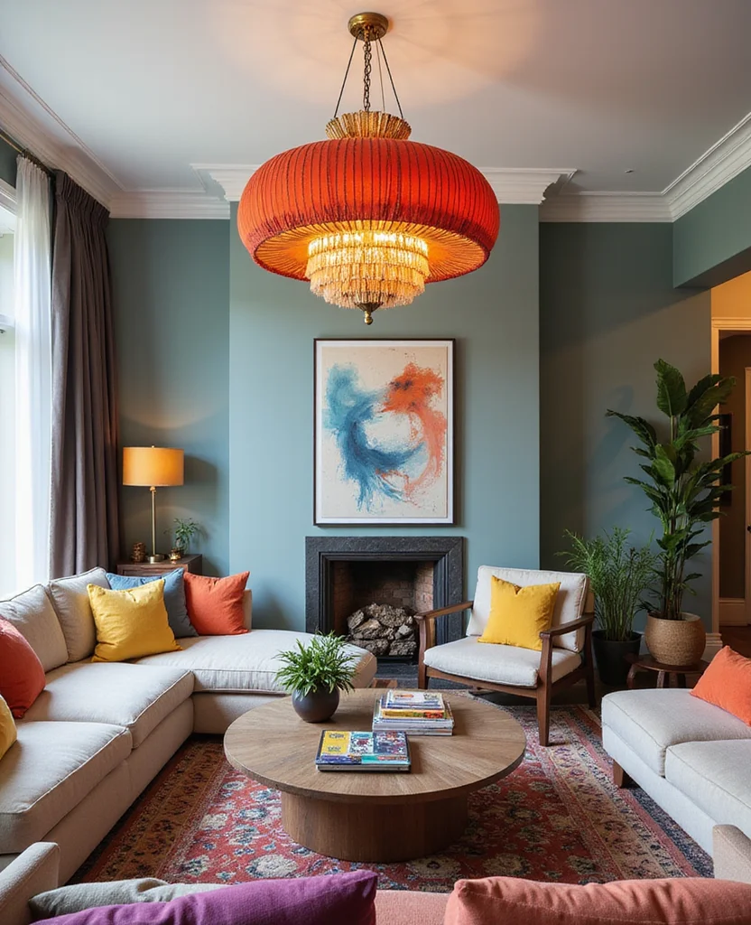 19 Stunning Living Room Chandelier Ideas That Will Leave You Speechless! - 8. Statement Pendant