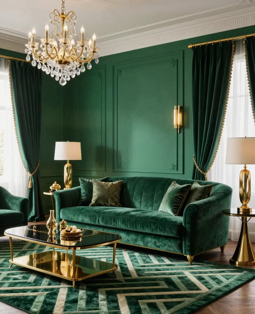 12 stunning Types of Living Room Styles and Layouts Designers Swear By! 103 19 Stunning Living Room Styles You’ll Want to Copy Immediately (Prepare to Be Inspired!) - 10. Art Deco Elegance 1