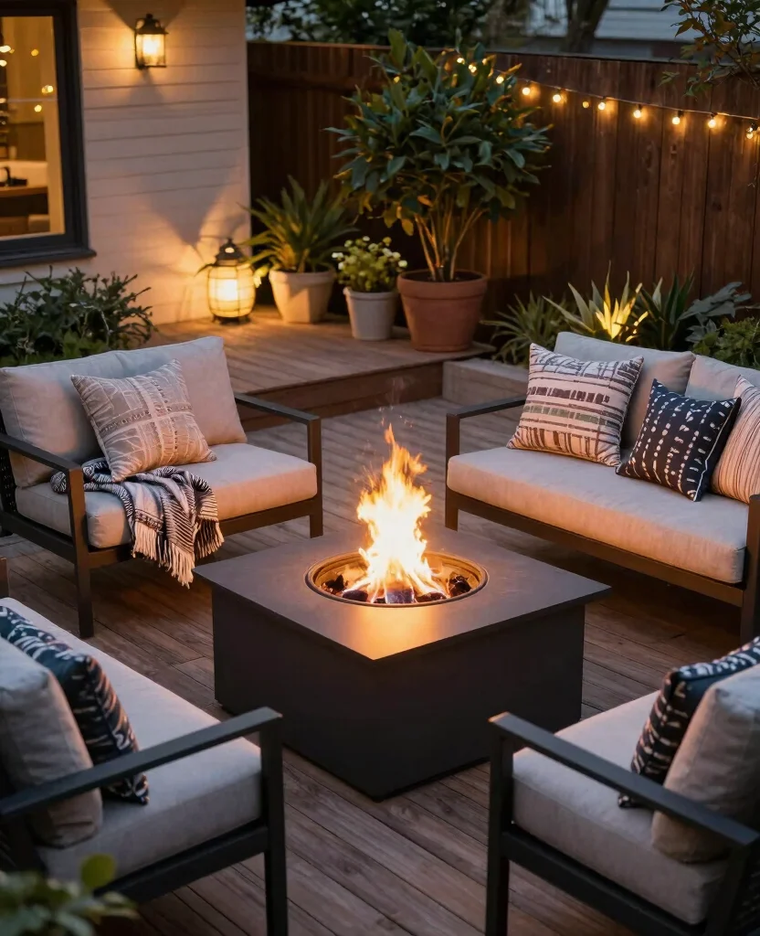 19 Stunning Natural Fire Pit Designs That Will Transform Your Outdoor Space! 46 19 Stunning Natural Fire Pit Designs That Will Transform Your Outdoor Space! - 13. Fire Pit on a Deck 1