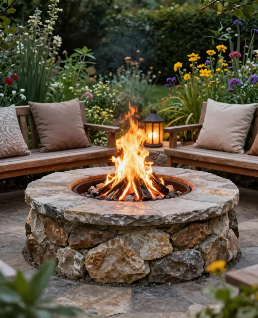 19 Stunning Natural Fire Pit Designs That Will Transform Your Outdoor Space! 42 19 Stunning Natural Fire Pit Designs That Will Transform Your Outdoor Space! - 9. Natural Stone Fire Pit 1