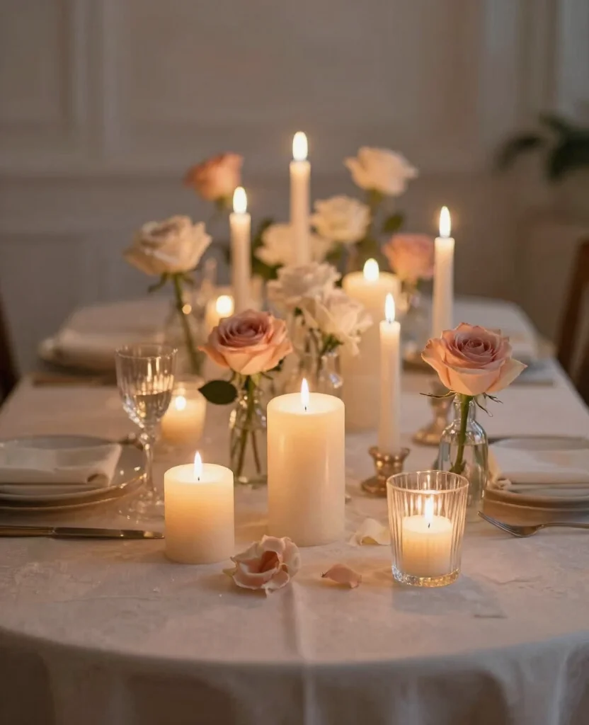 19 Stunning New Year's Eve Table Decorations That'll Wow Your Guests! - 13. Romantic Candlelight 1