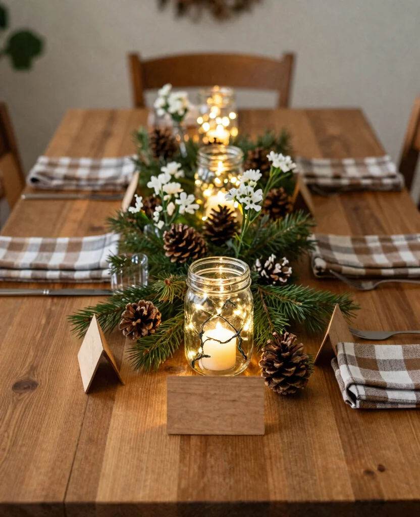 19 Stunning New Year's Eve Table Decorations That'll Wow Your Guests! - 2. Cozy Rustic Charm 1