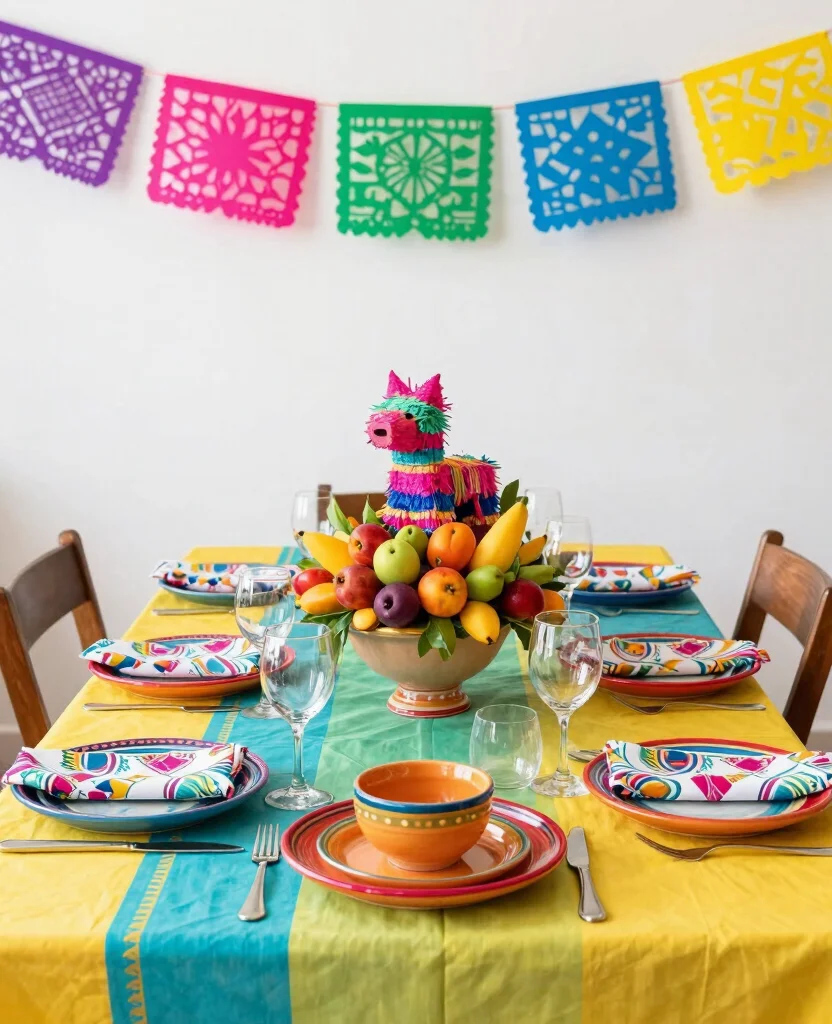 19 Stunning New Year's Eve Table Decorations That'll Wow Your Guests! - 3. Colorful Fiesta Vibe 1