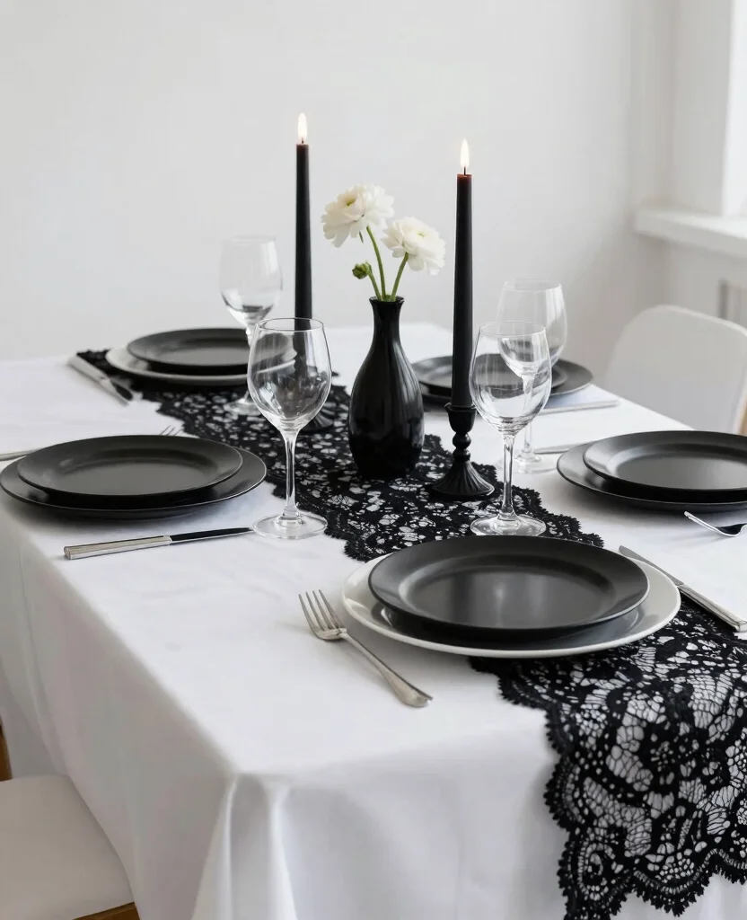19 Stunning New Year's Eve Table Decorations That'll Wow Your Guests! - 4. Classic Black and White Elegance 1