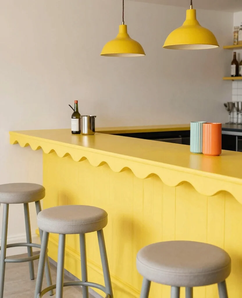 19 stunning Ogee Edge Countertops for Home Bars That Instantly Elevate Your Space! 136 19 Stunning Ogee Edge Countertops That Will Transform Your Home Bar (You Won't Believe #7!) - 13. Bright and Cheerful Ogee Edge 1