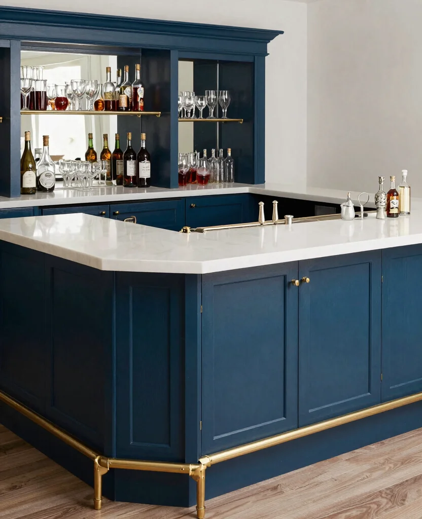 19 stunning Ogee Edge Countertops for Home Bars That Instantly Elevate Your Space! 203 19 Stunning Ogee Edge Countertops That Will Transform Your Home Bar (You Won't Believe #7!) - 19. Dramatic Two-Tone Ogee Edge 1