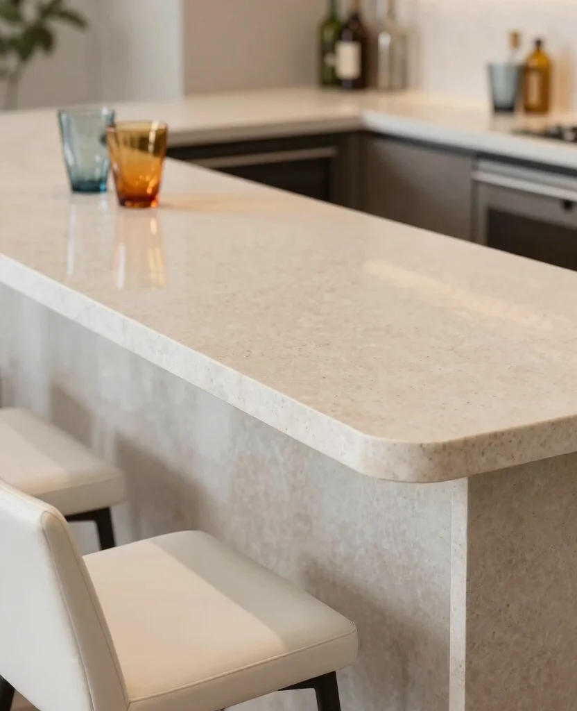 19 stunning Ogee Edge Countertops for Home Bars That Instantly Elevate Your Space! 35 19 Stunning Ogee Edge Countertops That Will Transform Your Home Bar (You Won't Believe #7!) - 4. Chic Quartz Ogee Edge 1