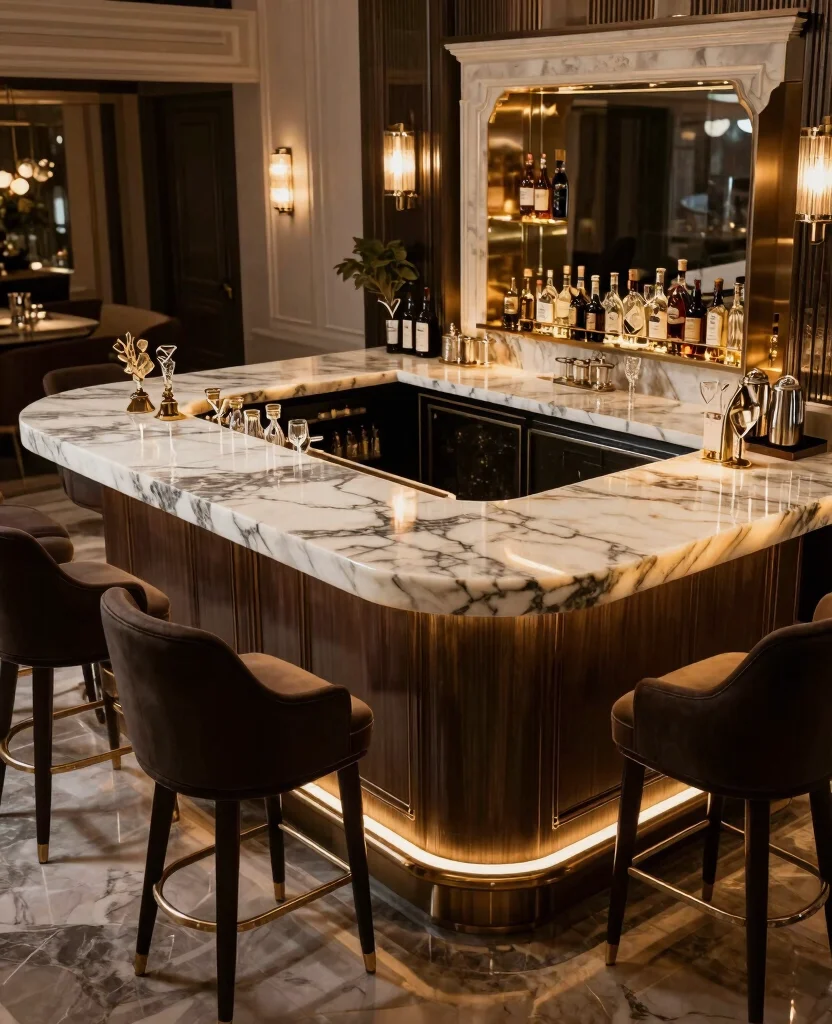 19 stunning Ogee Edge Countertops for Home Bars That Instantly Elevate Your Space! 46 19 Stunning Ogee Edge Countertops That Will Transform Your Home Bar (You Won't Believe #7!) - 5. Elegant Onyx Ogee Edge 1