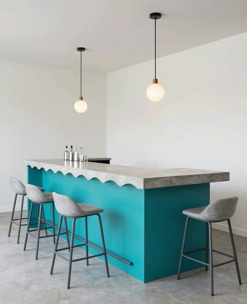 19 stunning Ogee Edge Countertops for Home Bars That Instantly Elevate Your Space! 57 19 Stunning Ogee Edge Countertops That Will Transform Your Home Bar (You Won't Believe #7!) - 6. Colorful Concrete Ogee Edge 1