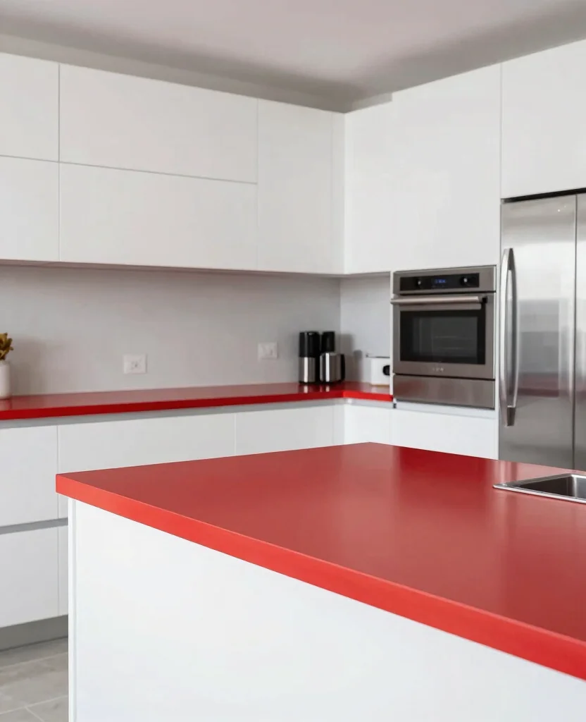 19 Stunning Ogee Edge Countertops That Will Transform Your Kitchen (You Won't Believe #7!) 92 19 Stunning Ogee Edge Countertops That Will Transform Your Kitchen (You Won't Believe #7!) - 9. Eye-Catching Red Ogee Edge Countertop