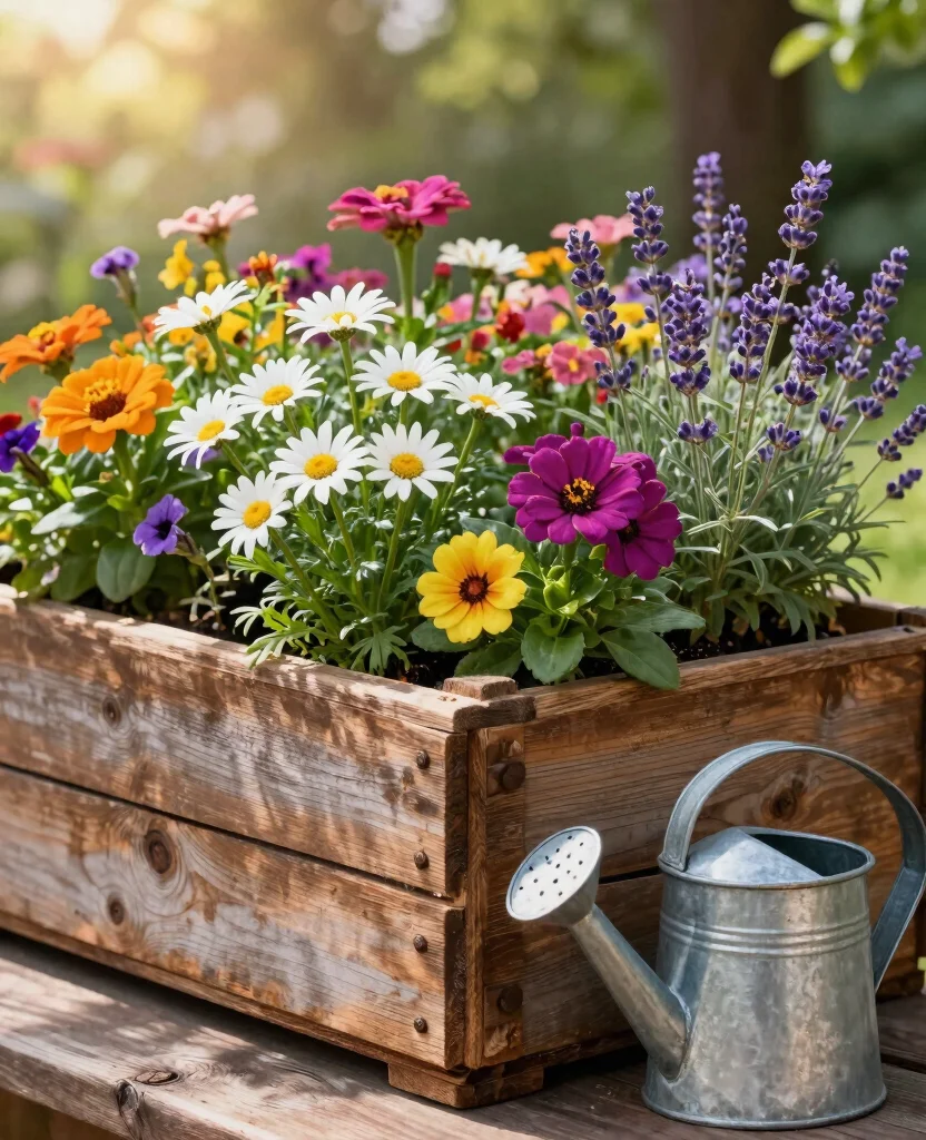 19 Stunning Raised Flower Bed Ideas Along Your Fence That Will Transform Your Garden! 2 19 Stunning Raised Flower Bed Ideas Along Your Fence That Will Transform Your Garden! - 1. Rustic Wooden Box Beds 1