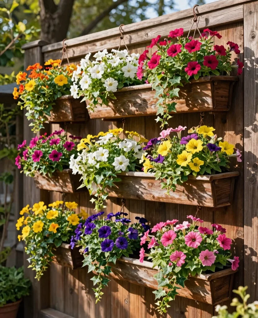 19 Stunning Raised Flower Bed Ideas Along Your Fence That Will Transform Your Garden! 57 19 Stunning Raised Flower Bed Ideas Along Your Fence That Will Transform Your Garden! - 6. Hanging Flower Boxes 1