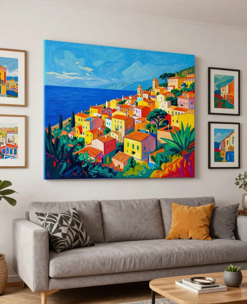 19 Stunning Sicilian Living Room Decor Ideas That Will Transform Your Space! 103 19 Stunning Sicilian Living Room Decor Ideas That Will Transform Your Space! - 10. Bold Artwork 1