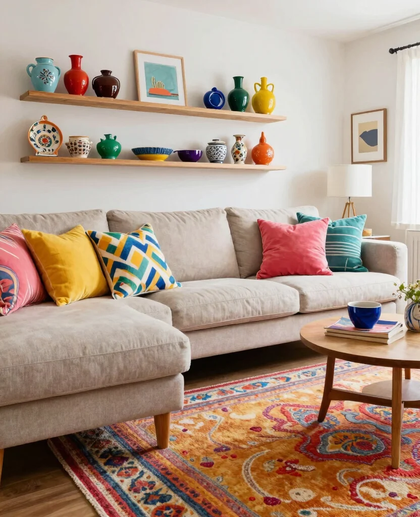 19 Stunning Sicilian Living Room Decor Ideas That Will Transform Your Space! 147 19 Stunning Sicilian Living Room Decor Ideas That Will Transform Your Space! - 14. Colorful Accessories 1