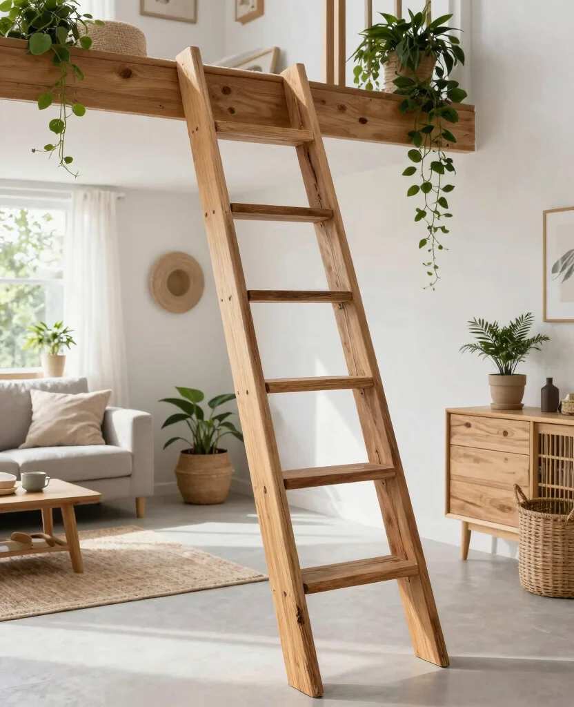 19 Stunning Wooden Loft Ladder Without Hatches That Will Transform Your Space! 125 19 Stunning Wooden Loft Ladders Without Hatches That Will Transform Your Space! - 12. Eco-Friendly Choices 1