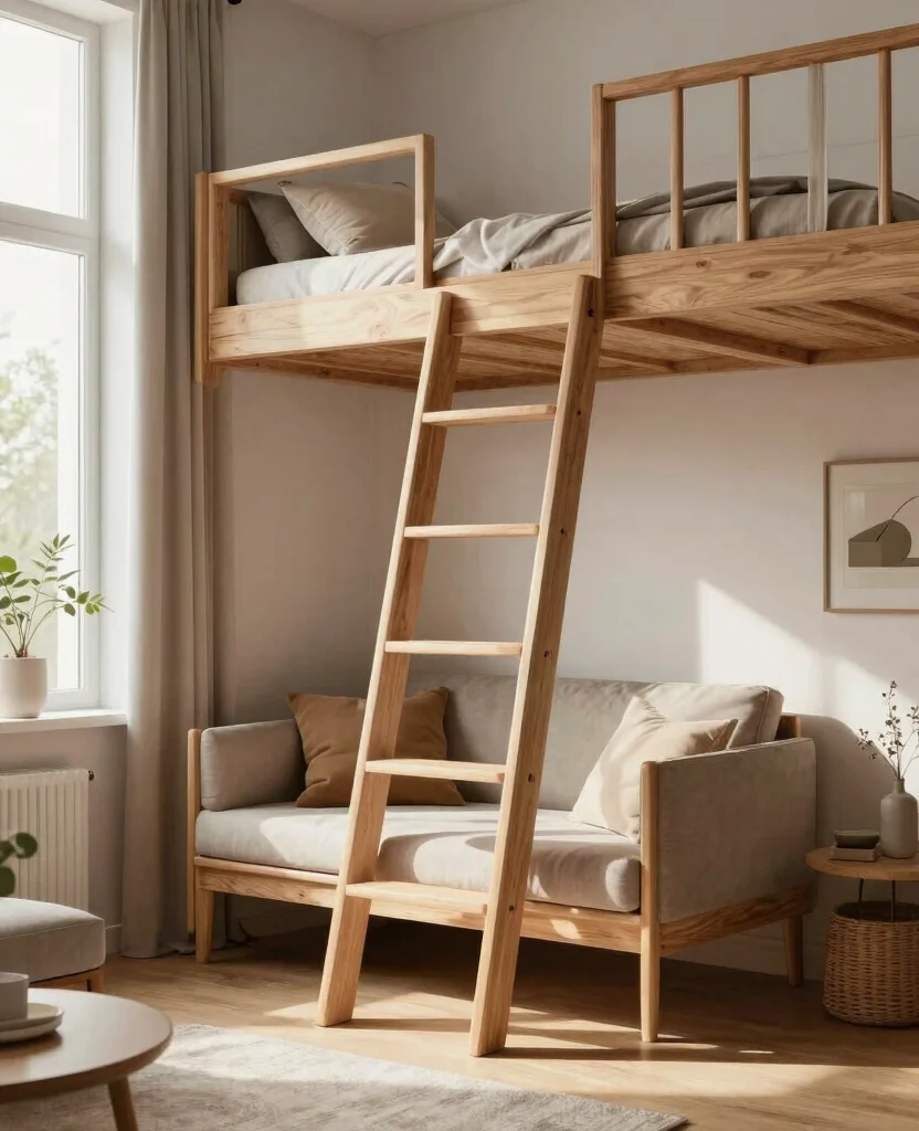 19 Stunning Wooden Loft Ladder Without Hatches That Will Transform Your Space! 193 19 Stunning Wooden Loft Ladders Without Hatches That Will Transform Your Space! - 18. Ladder with Built-In Seating 1
