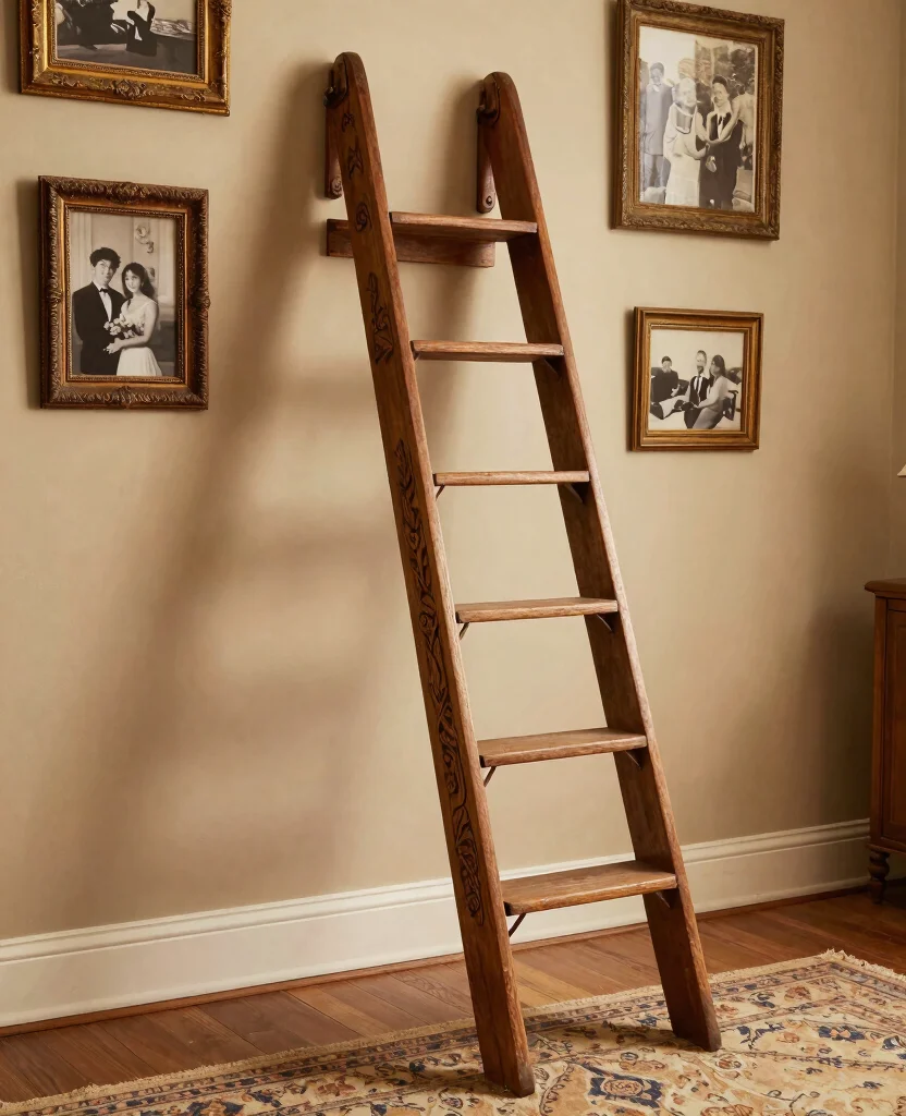 19 Stunning Wooden Loft Ladder Without Hatches That Will Transform Your Space! 46 19 Stunning Wooden Loft Ladders Without Hatches That Will Transform Your Space! - 5. Vintage Appeal 1