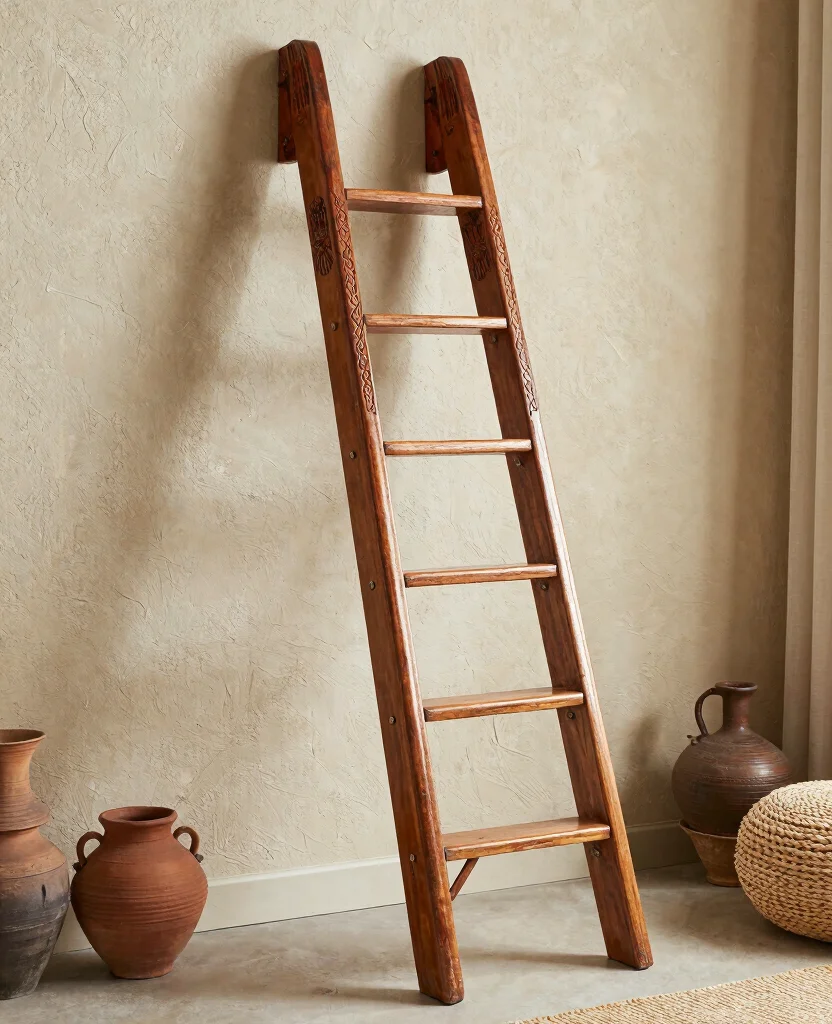 19 Stunning Wooden Loft Ladder Without Hatches That Will Transform Your Space! 79 19 Stunning Wooden Loft Ladders Without Hatches That Will Transform Your Space! - 8. Artisanal Touch 1