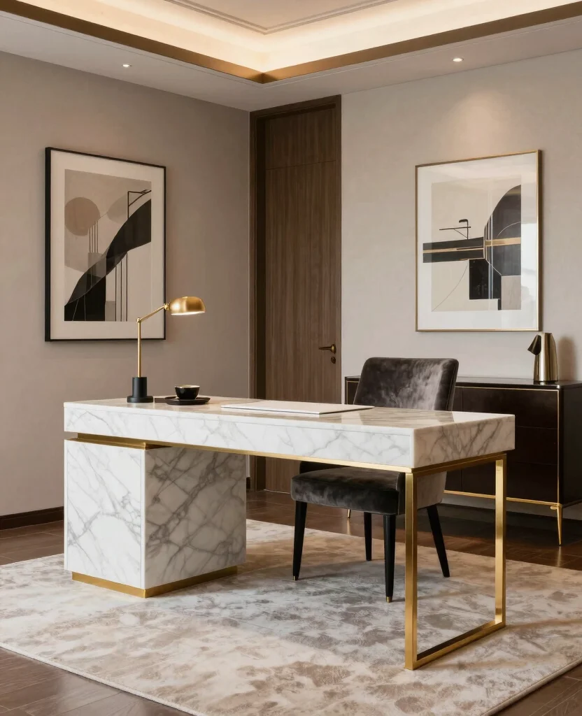 19 Trendy Bedroom Office Ideas That'll Make You Want to Work from Home Forever! 114 19 Trendy Bedroom Office Ideas That'll Make You Want to Work from Home Forever! - 11. Luxurious Touches 1