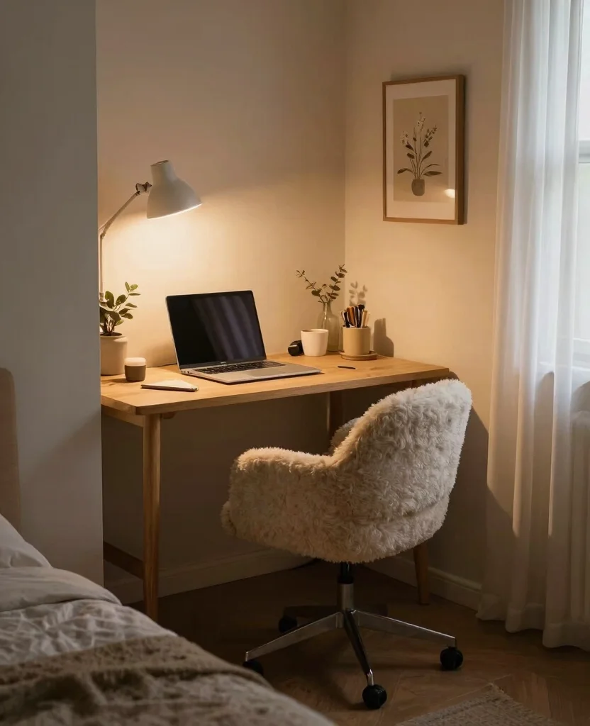 19 Trendy Bedroom Office Ideas That'll Make You Want to Work from Home Forever! 125 19 Trendy Bedroom Office Ideas That'll Make You Want to Work from Home Forever! - 12. Cozy Nook 1