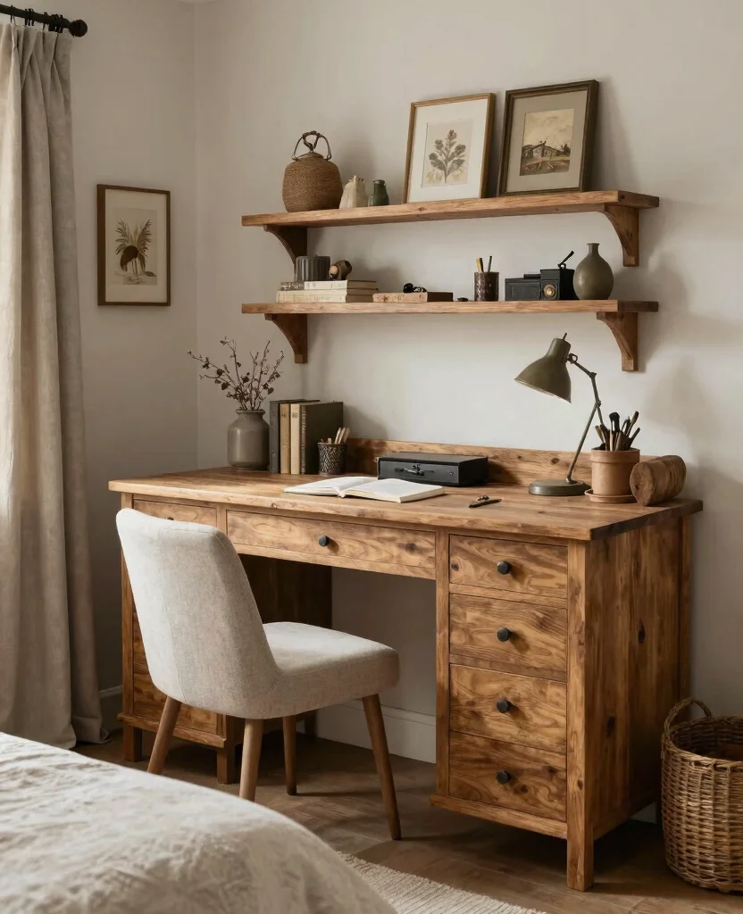 19 Trendy Bedroom Office Ideas That'll Make You Want to Work from Home Forever! 171 19 Trendy Bedroom Office Ideas That'll Make You Want to Work from Home Forever! - 16. Farmhouse Fresh 1