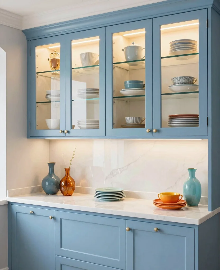 19 Types of Kitchen Cabinets That Will Transform Your Cooking Space (You Won't Believe #7!) - 4. Glass-Front Cabinets 1