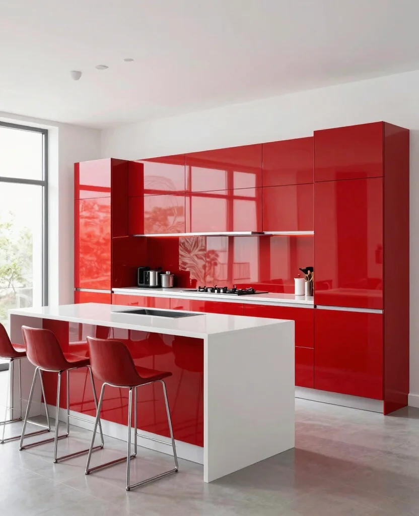 19 Types of Kitchen Cabinets That Will Transform Your Cooking Space (You Won't Believe #7!) - 7. High-Gloss Cabinets 1
