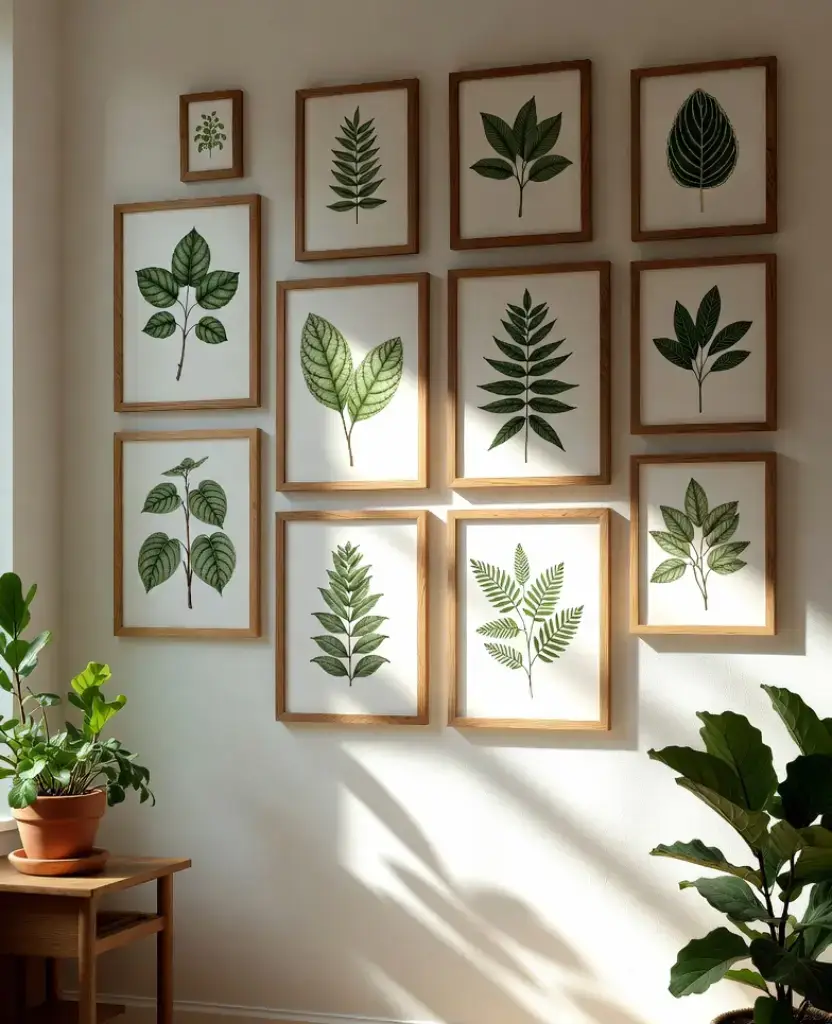 19 Living Rooms with Lush Greenery That Will Transform Your Home into a Tropical Paradise! 20 19 Living Rooms with Lush Greenery That Will Transform Your Home into a Tropical Paradise! / Botanical Gallery Wall