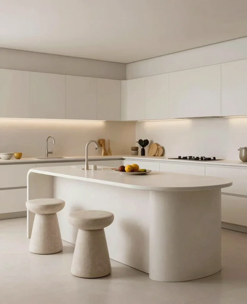 Discover 19 Stunning Kitchen Island with Seating Ideas That Will Transform Your Cooking Space! 126 Discover 19 Stunning Kitchen Islands with Stools That Will Transform Your Cooking Space! - 13. Curved and Organic Shapes