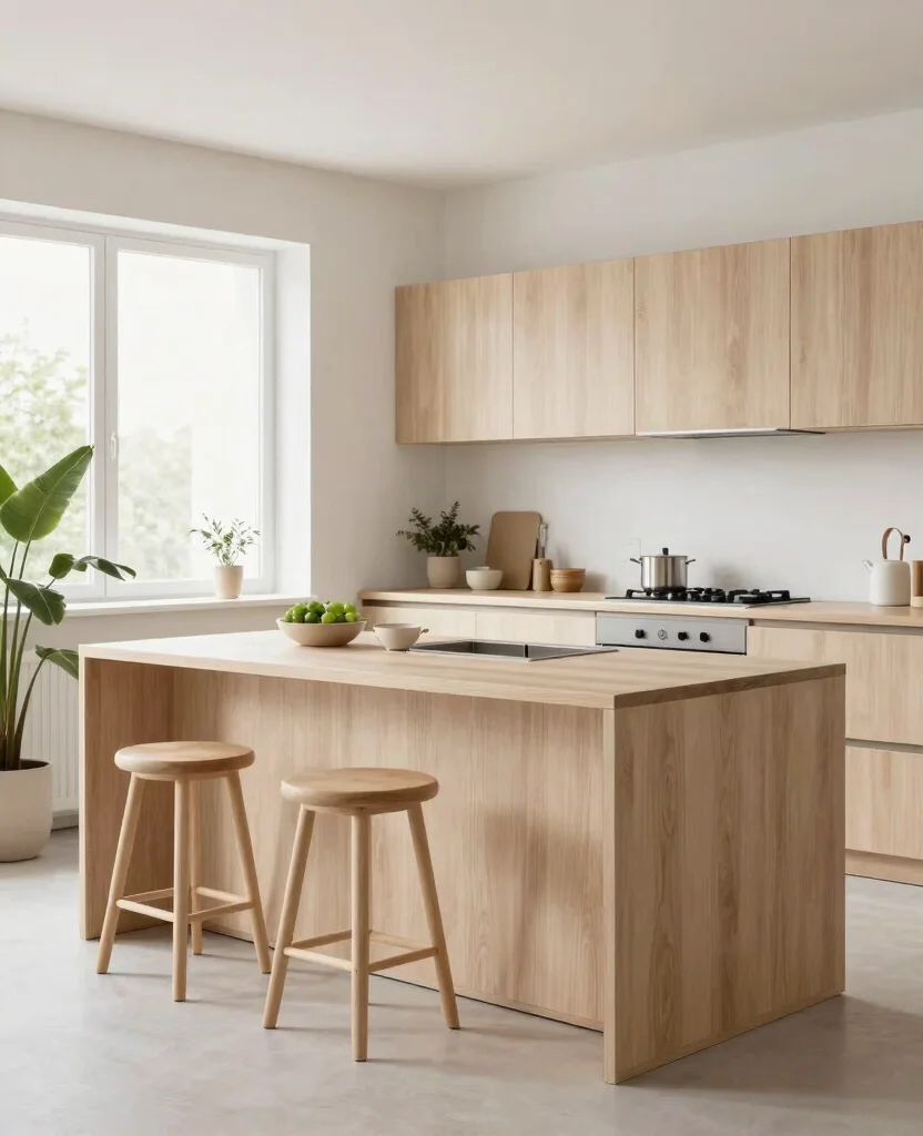 Discover 19 Stunning Kitchen Island with Seating Ideas That Will Transform Your Cooking Space! 149 Discover 19 Stunning Kitchen Islands with Stools That Will Transform Your Cooking Space! - 15. Simple Scandinavian Style