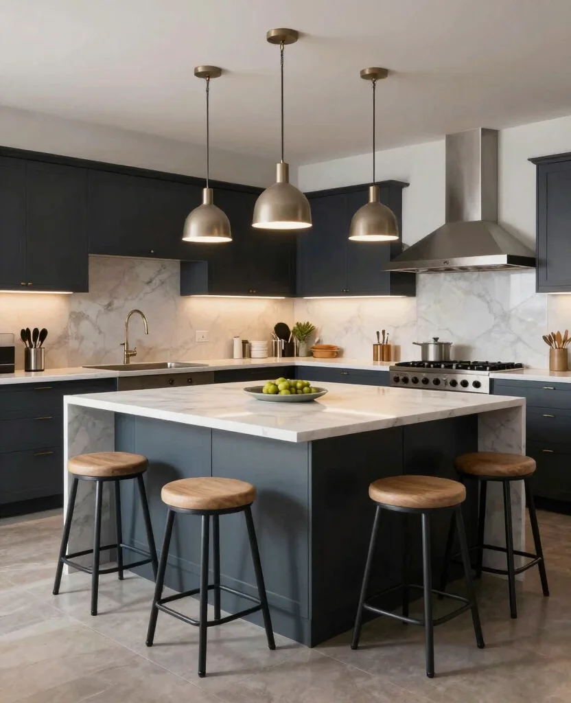 Discover 19 Stunning Kitchen Island with Seating Ideas That Will Transform Your Cooking Space! 171 Discover 19 Stunning Kitchen Islands with Stools That Will Transform Your Cooking Space! - 17. Centerpiece Islands