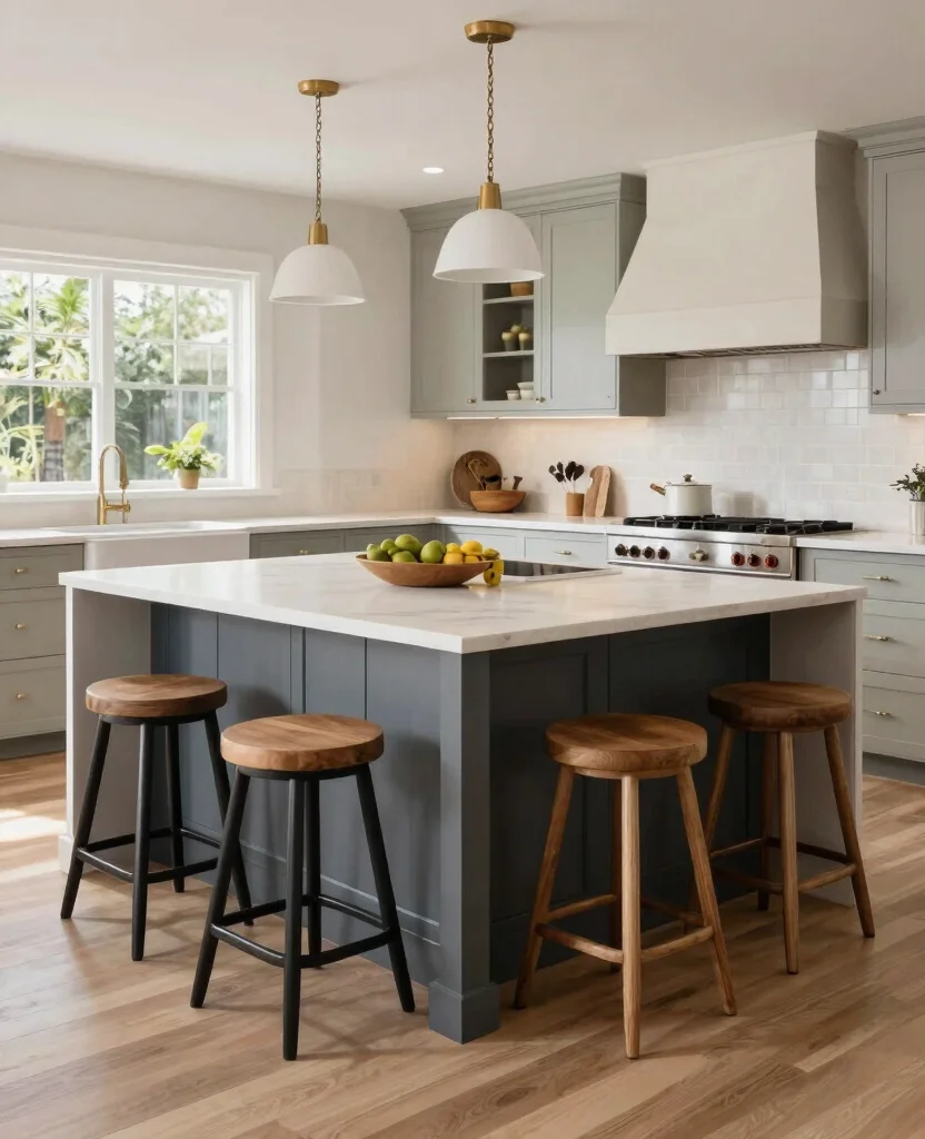 Discover 19 Stunning Kitchen Island with Seating Ideas That Will Transform Your Cooking Space! 193 Discover 19 Stunning Kitchen Islands with Stools That Will Transform Your Cooking Space! - 19. Custom-Built Islands