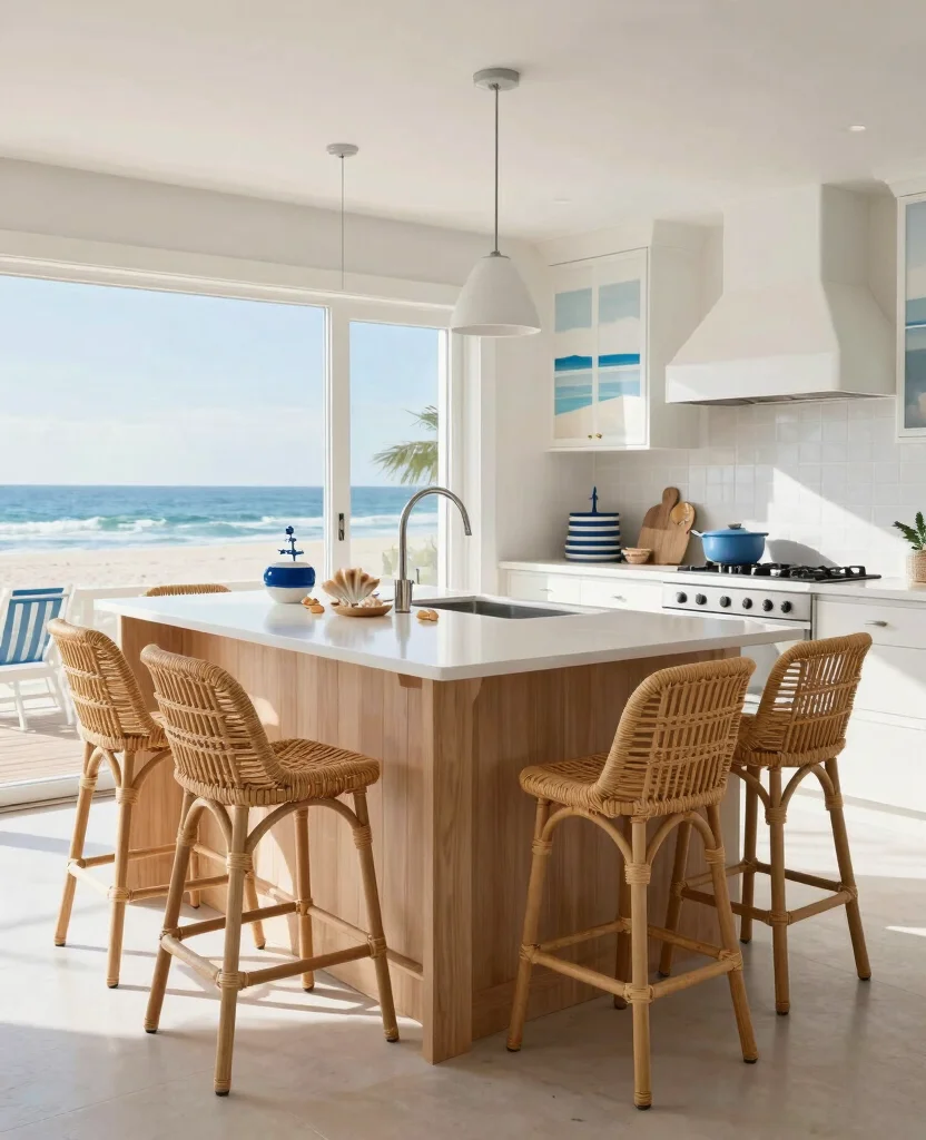 Discover 19 Stunning Kitchen Island with Seating Ideas That Will Transform Your Cooking Space! 24 Discover 19 Stunning Kitchen Islands with Stools That Will Transform Your Cooking Space! - 3. Coastal Vibes
