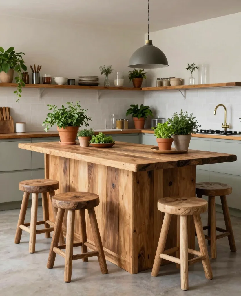 Discover 19 Stunning Kitchen Island with Seating Ideas That Will Transform Your Cooking Space! 82 Discover 19 Stunning Kitchen Islands with Stools That Will Transform Your Cooking Space! - 9. Eco-Friendly Design