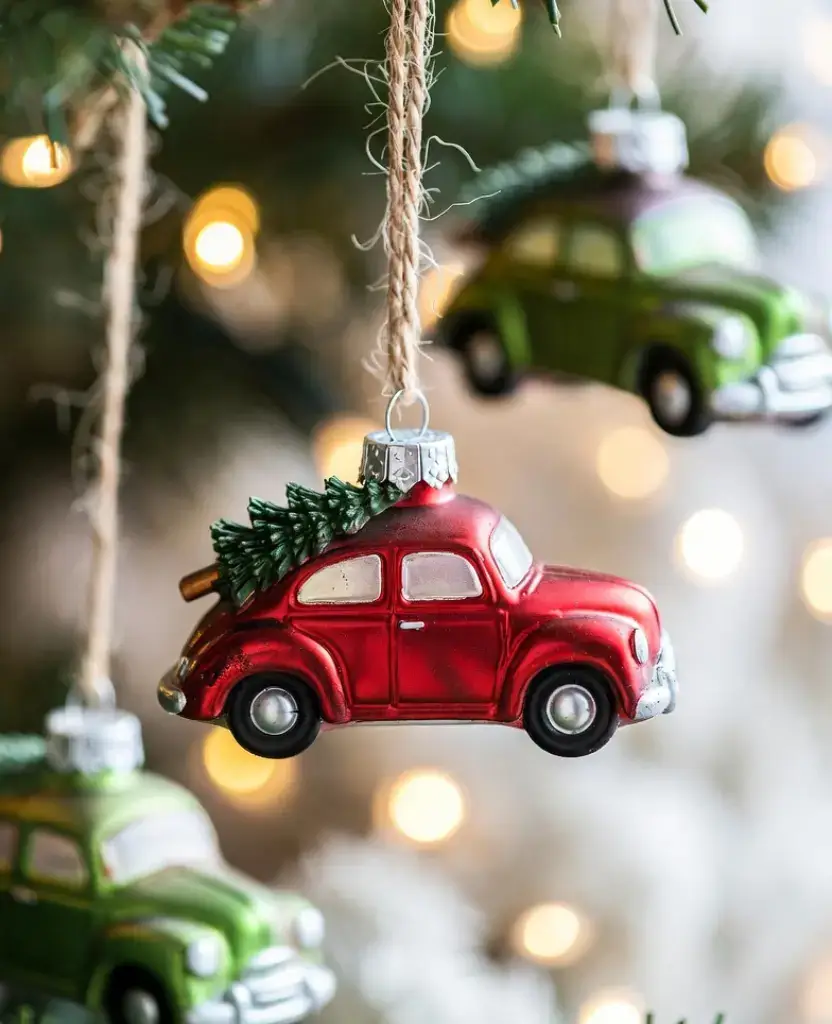 19 Stunning Vintage Christmas Ornaments Under $5 That'll Make You Nostalgic! 20 19 Stunning Vintage Christmas Ornaments Under $5 That'll Make You Nostalgic! / Retro Glass Car Ornaments