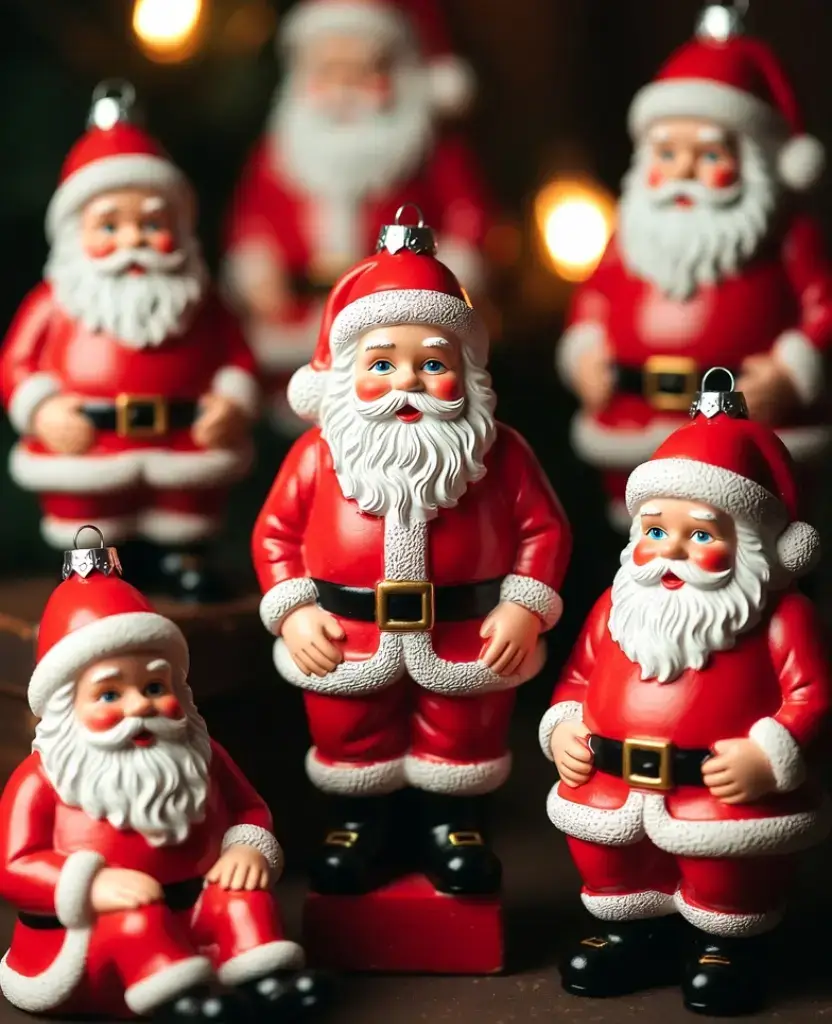 19 Stunning Vintage Christmas Ornaments Under $5 That'll Make You Nostalgic! 9 19 Stunning Vintage Christmas Ornaments Under $5 That'll Make You Nostalgic! / Retro Santa Figurine Ornaments