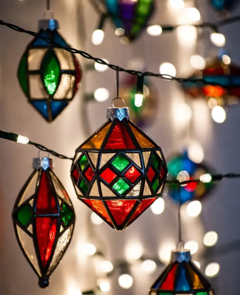 19 Stunning Vintage Christmas Ornaments Under $5 That'll Make You Nostalgic! 15 19 Stunning Vintage Christmas Ornaments Under $5 That'll Make You Nostalgic! / Stained Glass-Inspired Ornaments
