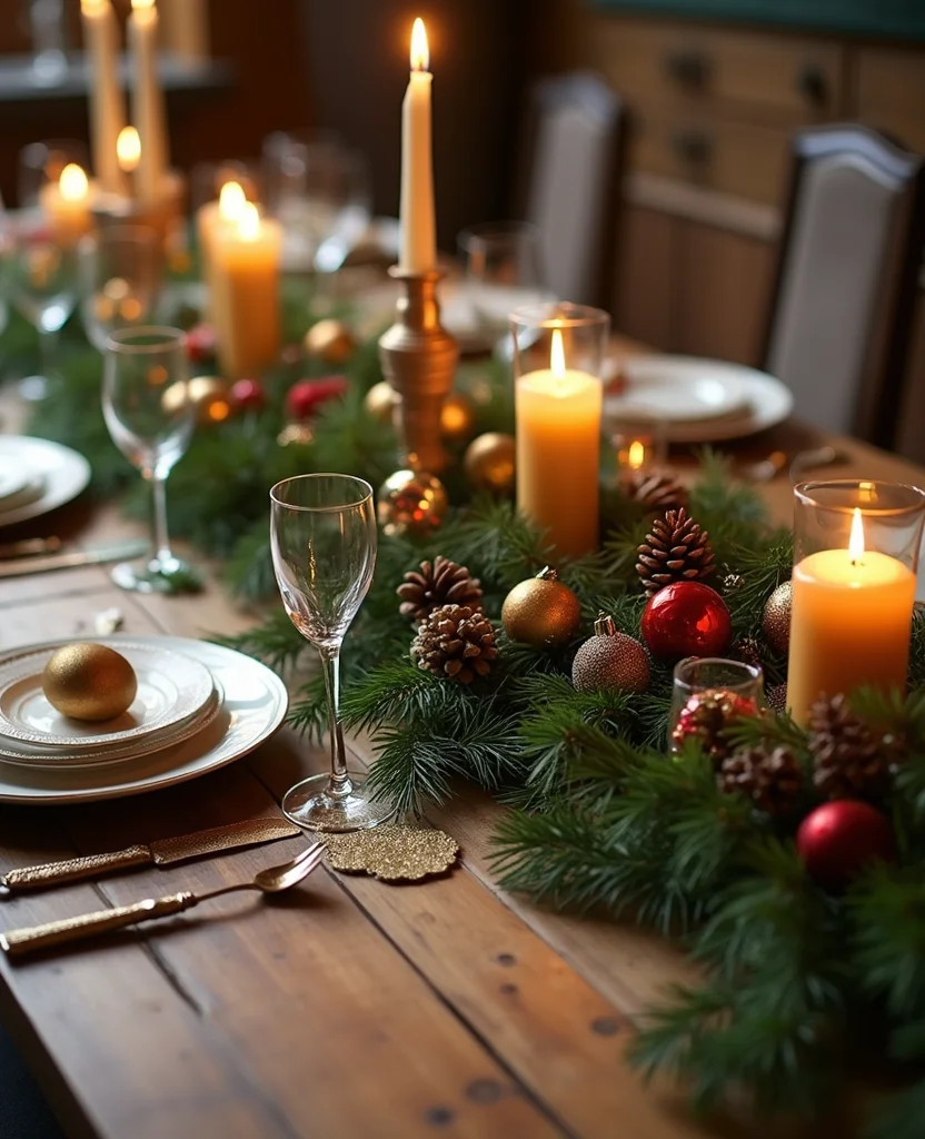 Transform Your Space: 19 Christmas Kitchen Decor Ideas You Can't Miss! - 1. Festive Table Centerpieces