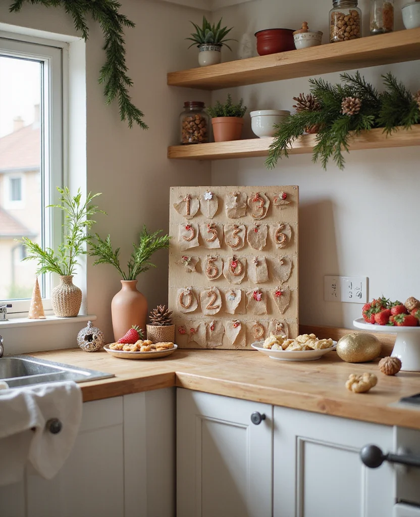 Transform Your Space: 19 Christmas Kitchen Decor Ideas You Can't Miss! - 15. Customizable Countdown Calendar