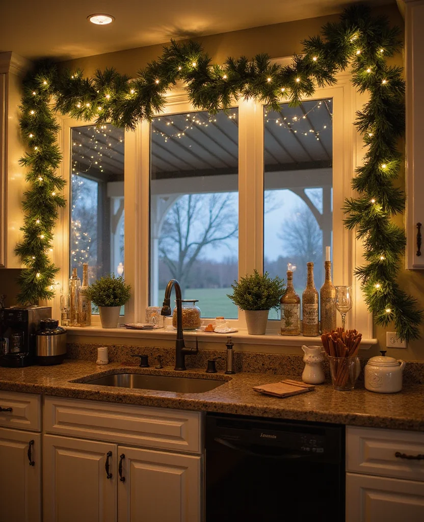 Transform Your Space: 19 Christmas Kitchen Decor Ideas You Can't Miss! - 4. Whimsical Garland Accents