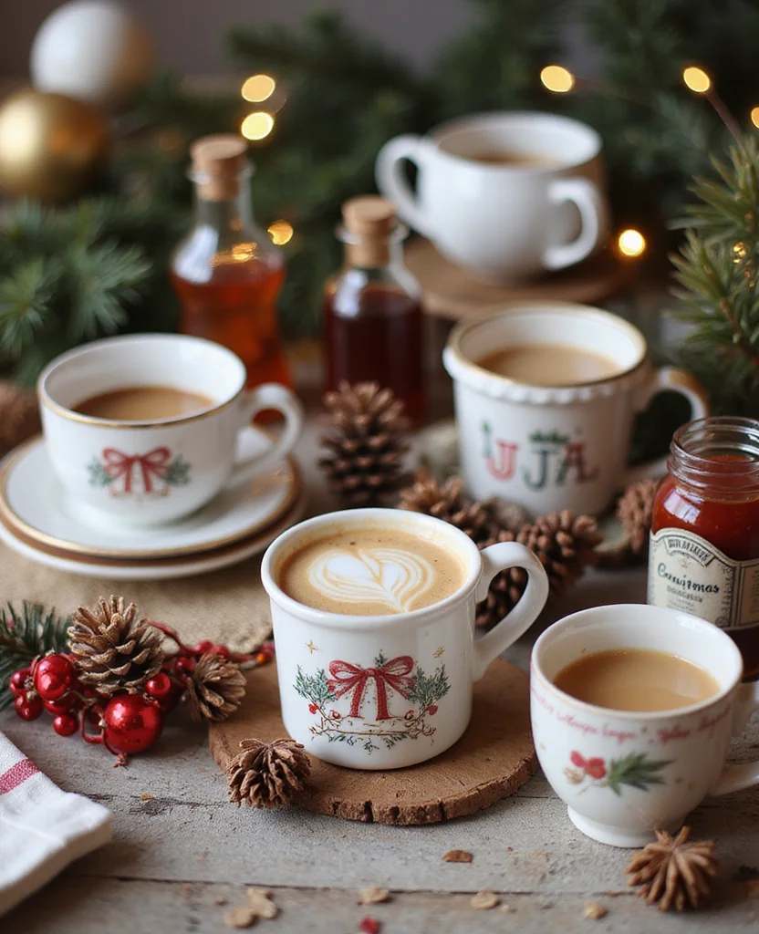 Transform Your Space: 19 Christmas Kitchen Decor Ideas You Can't Miss! - 8. Themed Coffee Station