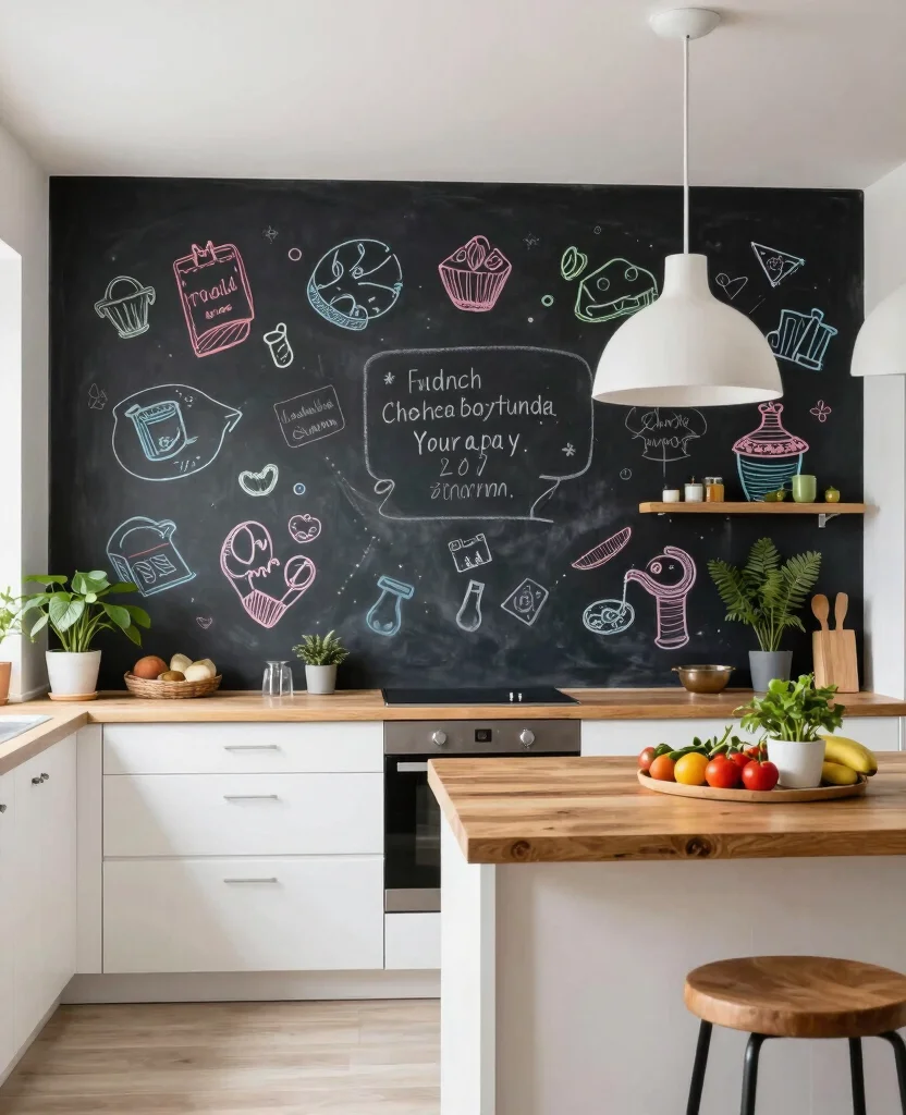 Transform Your Space: 19 Kitchen Accent Wall Ideas You Need to See to Believe! - 10. Creative Chalkboard Walls